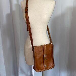 Patricia Nash Heritage Venezia Crossbody bag Cognac leather